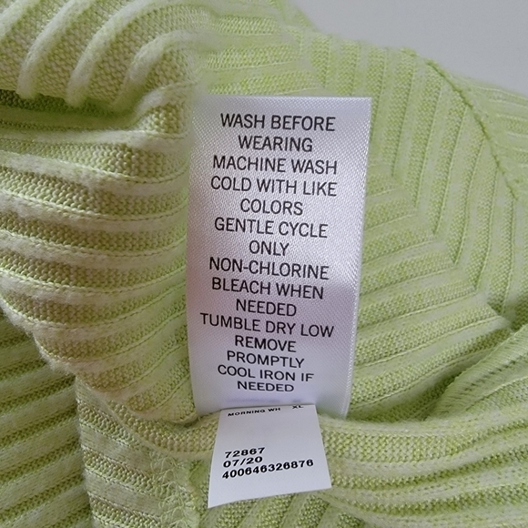 Sonoma Chartreuse Lightweight Cowlneck Sweater Size XL EUC - Picture 9 of 9